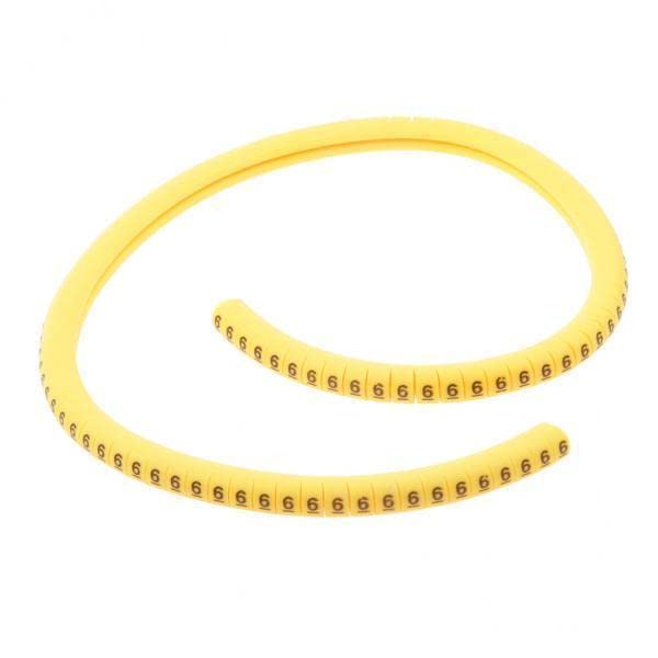 VELURA 2x100x Yellow Cable Wire Markers Identification Lables Tags Managment Number 6|Business & Industrial | Electrical & Test Equipment | Other Electrical & Test Equip.-picture-11
