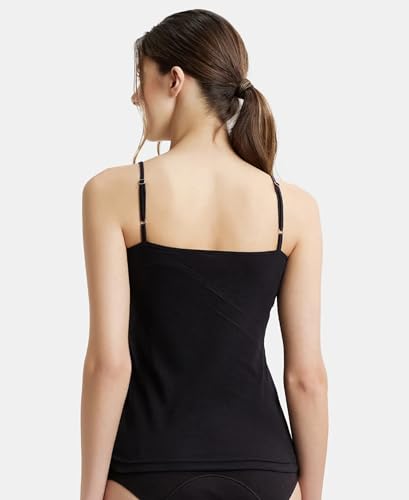 Image of Jockey 1487 Women Super Combed Cotton Rib Camisole with Adjustable Straps and StayFresh Treatment (Pack of 2)