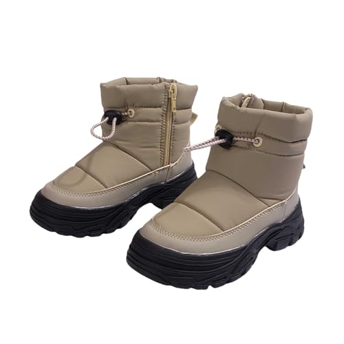 Snow Boots for Kids Boys Girls Insulated Waterproof Non Slip Winter Boots Faux Fur Lined Slip On Outdoor Warm Cozy Shoes3
