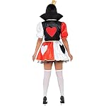 Funidelia | Disfraz de Reina de corazones para mujer ▶ Alicia en el País de las maravillas - Disfraz para adultos y divertidos accesorios para Fiestas, Carnaval y Halloween - Rojo