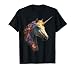Unicorn Face Mythical Animal Print Motif Fantasy Art Unicorn T-Shirt