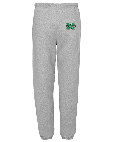 LOGOVISION Marshall University School Logo Mens Jogger Sweatpants, Athletic Heather, Large2