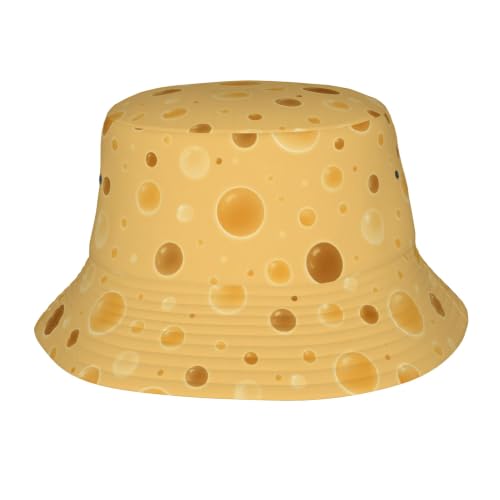 Cheese Bucket Hat Beach Fisherman Cap Packable Sun Hats