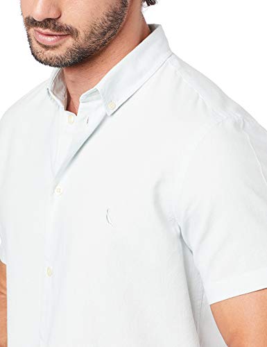 Camisa Básica Manga Curta Oxford, Reserva, Masculino, Verde Agua, M