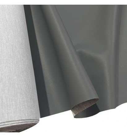 EU Fabrics Metro Leatherette Fabric | Fire Retardant Upholstery Leather Material for Outdoor | HeavyDuty Waterproof Leather Vinyl Fabric by The Metre (Grey, 1 Metre x 137cm)