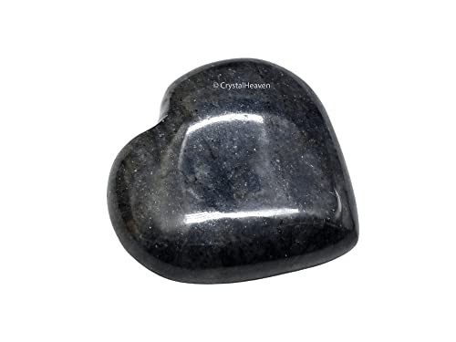 Image of Crystal Heaven Blue Aventurine Heart Palm Pebbles Stones For Anxiety Stress Relief Massage-Aaa Grade Original Healing Gemstone Agate Heart Palm Stone For Yoga Meditation Spiritual