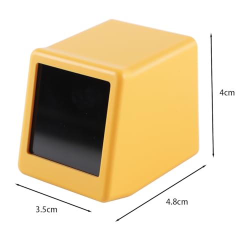 Ausi Intelligente WiFi-Desktop-Wetterstation, süße DIY-GIF-Animationen, genaue Wetteraktualisierungen, Desktop-Dekoration, Mini-Digitaluhr (gelb)