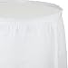 Creative Converting Plastic Table Skirt, 21.5-Feet, White