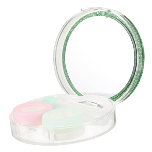 CALLARON Estuche para Lentes de Viaje Elegante Soporte para Lentes Portátil Caja para Guardar de Contacto Pequeño Organizador de Bolsillo Color Aleatorio