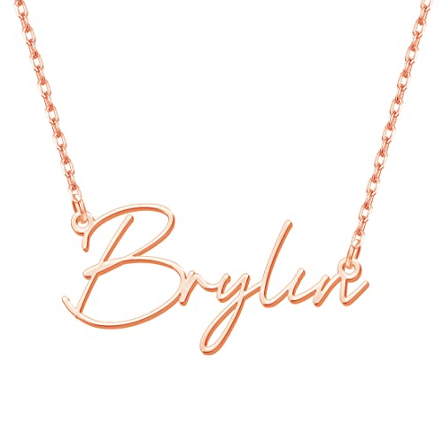 4. Personalized Rose Gold Necklace
