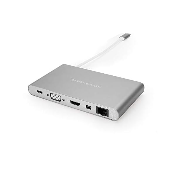 HyperDrive Ultimate 11-in-1 USB C Hub - Type-C Adapter for MacBook Pro/PC, USB-C Devices, HyperDrive USB C Hub w/PD Charging, 5Gbps Data, 4K HDMI, 3xUSB 3.1, VGA, Ethernet Docking Station - Image 5