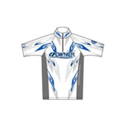 Amazon.co.jp: オーナー(OWNER) 半袖ストレッチシャツ ホワイト/ブルー