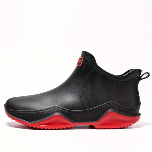 Men's Fashionable Outdoor Style Rubber Boots, for use in Kitchen, Garden, Motorcycle Riding and Fishing.2