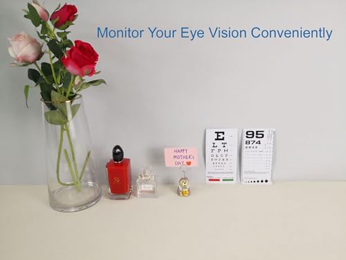 Image of DMCBY Rosenbaum Pocket Eye Chart, Snellen Eye Chart Pocket Size, 6 Feet | Double-Sided Pocket Eye Chart for Eye Exams, 2 in 1, 6.5x3.5 Inches, Plastic Low Vision Eye Charts