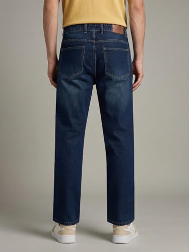Image of Urbano Fashion Men's Relaxed Fit Washed Denim Jeans Non-Stretchable