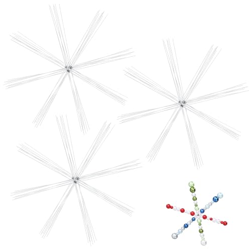 Hotop Snowflake Wire Personalized Metal Christmas Snowflake Wire for DIY Bead Ribbon Charms Party Decorations Fun Beading Project(24 Pcs,4.5 Inch)