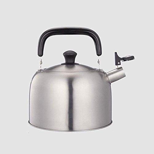 4.5L Thickenmodern Whistling Kochfeldkessel, 304 Edelstahl-Teekanne, Verbrühschutzgriff, Schnelles Aufheizen Gasherd Induktionsherd A.