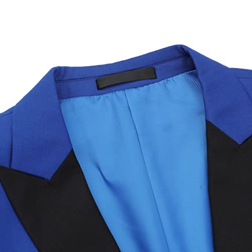 Cloudstyle Mens 3 Piece Suit Contrast Colour Fashion Coat Single Breasted Vest Jacket Pants Sets #TOP3
