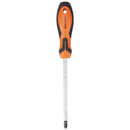 Image of Groz Screwdriver with Magnetized Tip| Ideal for Home, Industrial & DIY Applications| Non-Slip Grip| Chrome Vanadium Steel Shank| Corrosion Resistant| CV (Size: PH3 X 150)