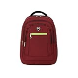 Mochila Reforçada Anti Furto - Design Executivo e Conforto Ergonômico com Saída USB (Vermelha)