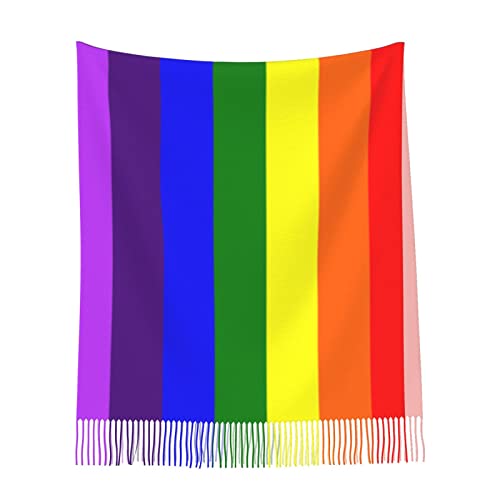 Lgbt Gay Pride Flag Poncho Winter Large Scarf Shawl Bandana Neck Wrap For Women4