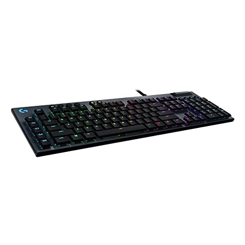 Logitech G815 LIGHTSYNC RGB Mechanische Gaming-Tastatur mit flachem taktilem GL-Tasten-Switch, 5 programmierbaren G-Tasten, USB-Durchschleife