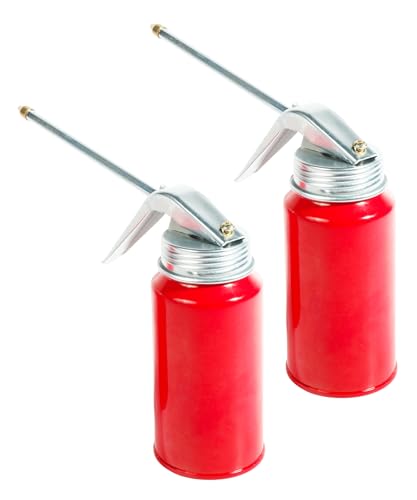 Lubricador manual de bomba para evitar goteos molestos usando esta lata de aceite de metal