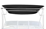 Universal Boat Bimini Top Mounts on Wakeboard Tower, Including 600D Bimini Top Canvas, Frame & Clamps - Universal Boat Canopy for Most 2-2.5” Tube Wake Towers on Bass Boats, Jon Boats, Pontoons & More