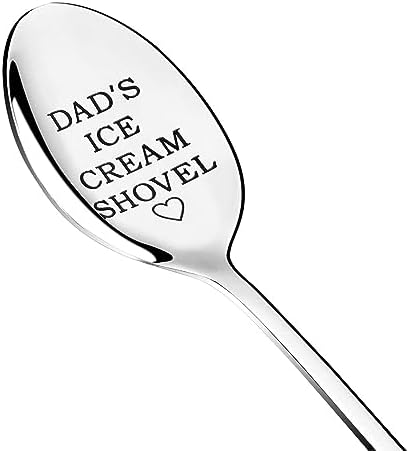 Father’s Day Gifts for Dad, Dad’s Ice Cream Shovel, Emotional Gifts for Dad, Funny Dad Birthday Gift, Stainless Steel Ice Cream Spoon Gift for Father’s Day, Cute Christmas/Thanksgiving Gifts for Dad