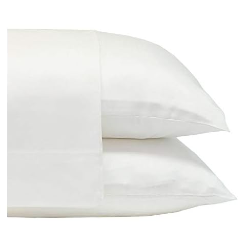 Cariloha Classic 2-Piece Twill Pillowcase Set | White | King | Viscose Material | Allergy Resistant, Naturally Thermal-Regulating, and Extra Soft Cover