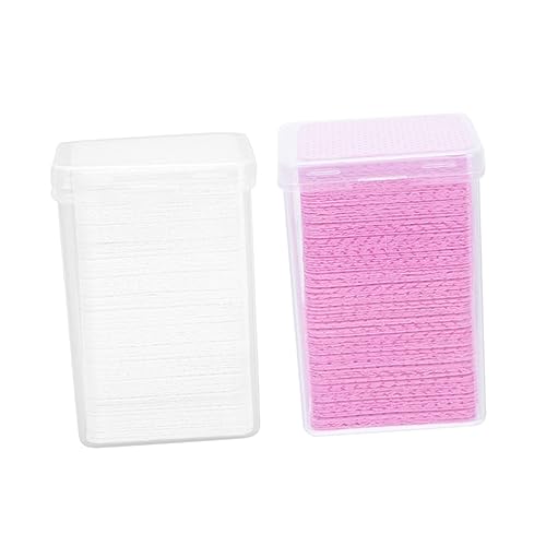 IWOWHERO Glue Bottle Accessory 2 Packs of Cleaning Pads for Eyelash Glue Removal Makeup Cotton Sheets Salon Grade