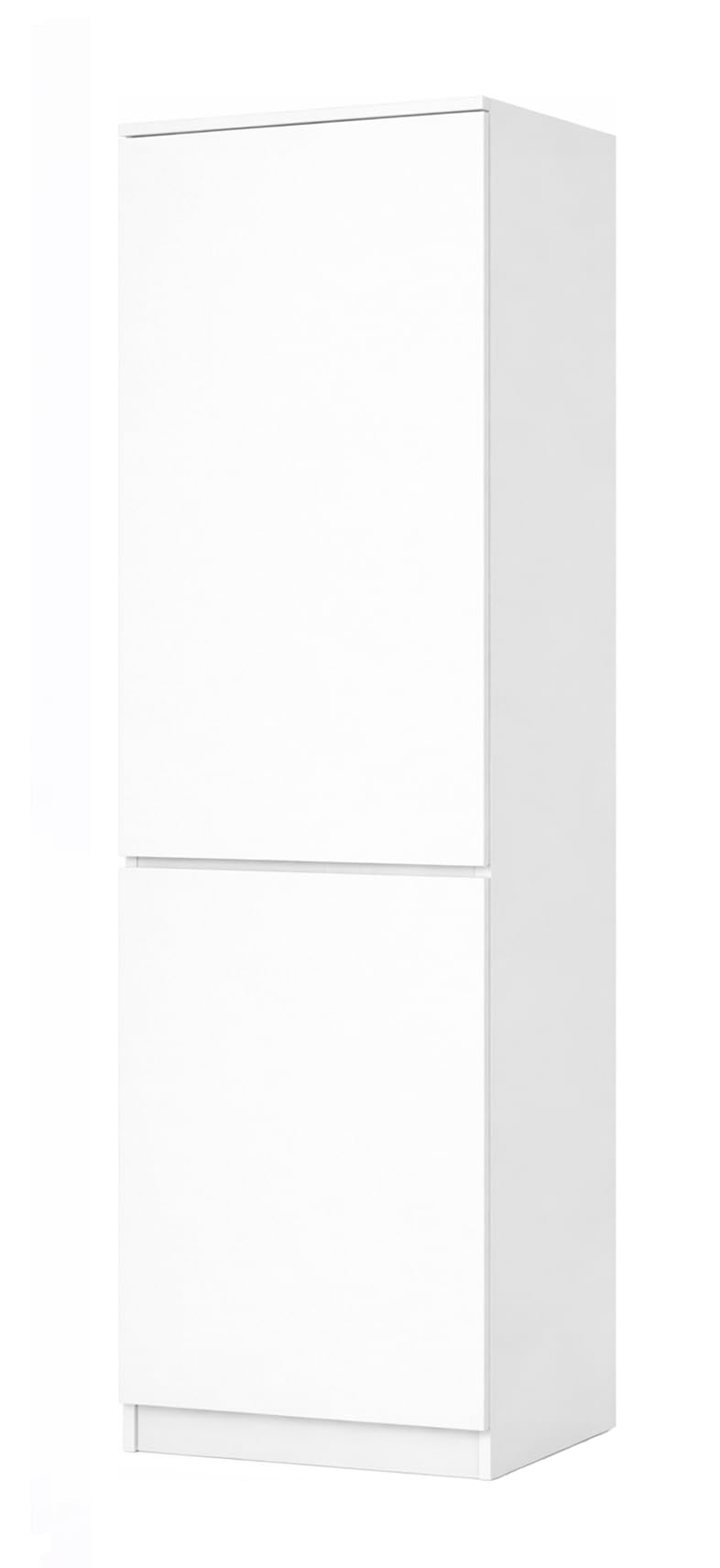 Mehrzweckschrank Garderobenschrank Kleiderschrank mit 2 Türen und 5 Fächern Universeller Schrank für Büro und Zuhause 180,5x50x40cm (Weiß)