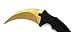 Snake Eye Tactical Karambit Style Full Tang Neck Knife Outdoors Camping Fishing Hunting (Gold)