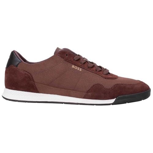 Image of BOSS Men's Titanium SL sdtxny Trainers Made of Various Materials with Suede Details and Lacing Size