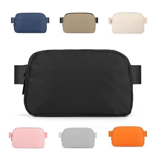 ZPN Mini Fanny Pack Black Belt Bag for Women and Men, Fashionable Waterproof Waist Pack with Adjustable Strap for Traveling, Hiking, Jogging, Cycling
