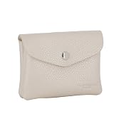 Porte Monnaie et Cartes en Similicuir Souple   Portefeuille Pochette à Magnétique   Taille Petite   Pratique Léger   Ivoire