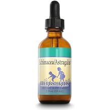HERBS FOR KIDS Echinacea Astragalus - Organic Echinacea Drops - Wellness Herbs - with Organic Astragalus, Lemon Balm, Peppermint - Ages 1 and Up - Made Without Alcohol - Great Taste - 20 Servings, 2oz
