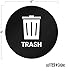 Sutter Signs 6pk Trash Compost Recycle Stickers for Trash Bins | 4