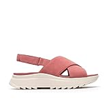 Clarks Premium Sandalias DashLite Wish para mujer, ante rosa, talla 7.5