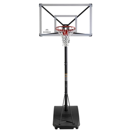 Image of Silverback NXT Portable Adjustable 10ft Outdoor Basketball Hoop - 50 inch and 54 inch Basketball Goal Backboard Available - Assembles in 90 Minutes