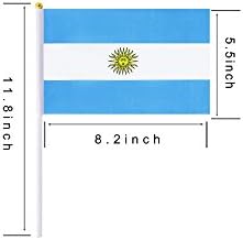 Argentina Stick Flag,Argentine Hand Held Mini Small Flags On Stick International Country World Stick Flags For Party Classroom Olympics Festival Clubs Parades Parties Desk Decorations(30 pack)