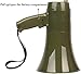 BZXIANSV Megaphone,Portable Megaphone Speaker, 15W Handheld Adjustable Vol Control Referee Bullhorn Built-in Siren for Any Outdoor Sports Microphone
