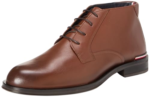 Tommy Hilfiger Herren Low Boot Stiefel aus Leder, Braun (Winter Cognac), 45 – Ansicht 1