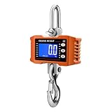 Báscula de grúa Digital de aluminio de 1000/1500KG, báscula colgante resistente con pantalla LED, anillo y gancho reforzados para granja de garaje(1500kg ORANGE)