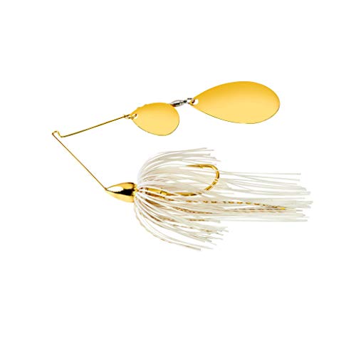 War Eagle WE38GIN01G War 3/8 Gold Frame Tandem Indiana Artificial Fishing Bait, White Gold