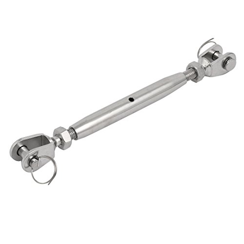 Aexit M10 304 Transmission Stainless Steel Rigging Screw Jaw and Jaw Turnbuckle Silver Tone miniatura 1