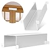 Bifold Door Lock Child Safety,Bi Fold Door Lock for Closet & Folding Doors(1-1/8" to 3/8" Thick),Double Door Cabinet Lock Baby Proof,Keep Toddlers,Cats & Dogs Out,No Tools Installation (White,2PCS)