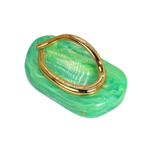 Image of Women Evening Clutch Purse Metal Handle Acrylic Purse Unique Shoulder Bag Causal Handbags for Bride Party Wedding