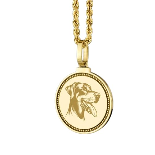 Pendentif Handies Peak argent 925 plaqué or 28 mm avec câble 45 cm