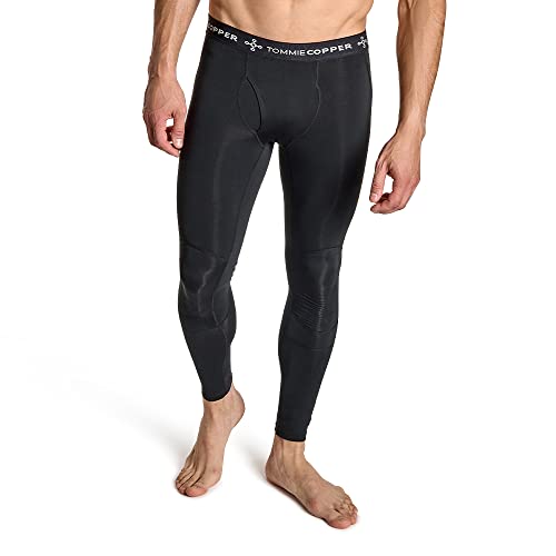Tommie Copper Men's Tights with Knee Support | UPF 50, Sweat Wicking, Breathable Compression for Sports, Gym & Knee Support2